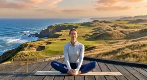posture du papillon pour ouvrir les hanches des golfeurs